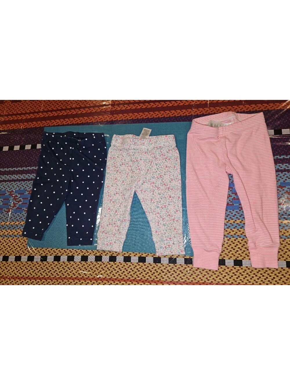 Carter's Baby Girl 6 Months Pants Lot 3 Pcs